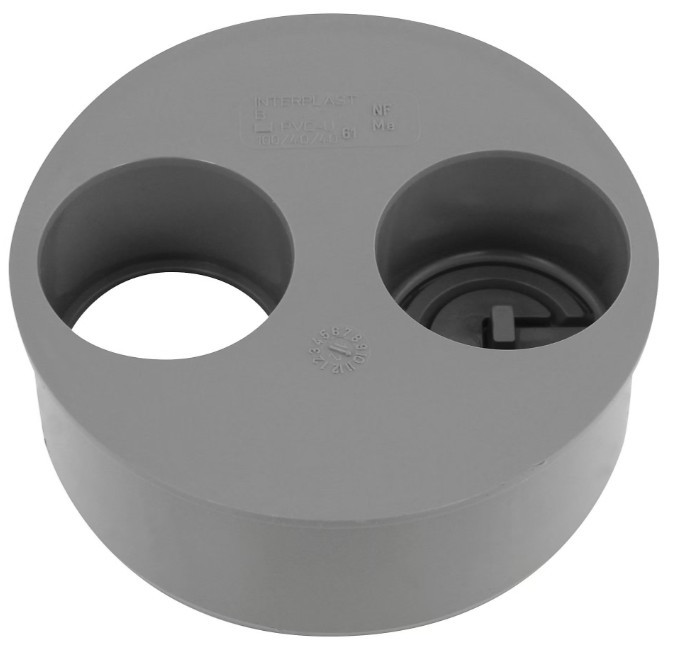 TAMPON DE REDUCTION DOUBLE OPERCULABLE PVC 93/40/40