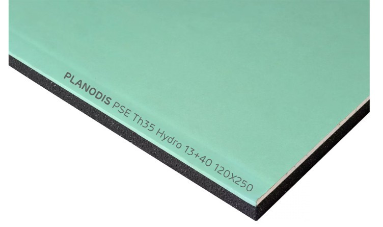 PLAQUE DE DOUBLAGE HYDROFUGE 250X120CM EPAISSEUR 9,5