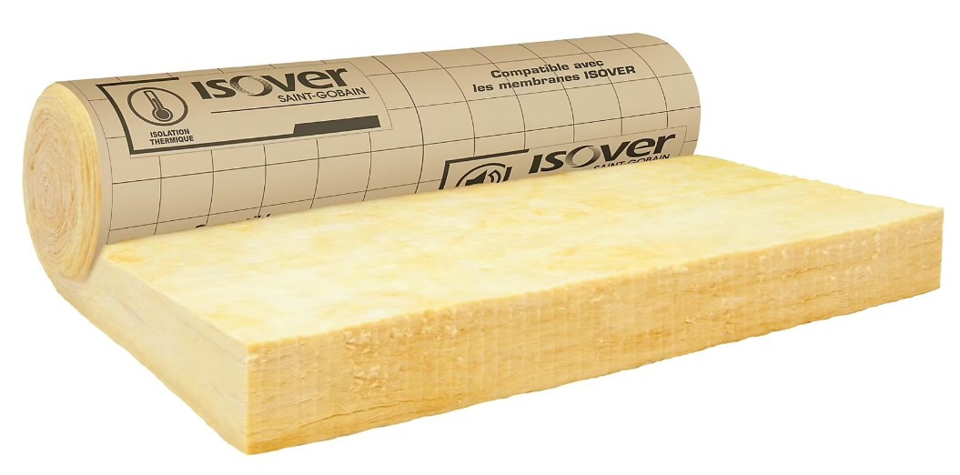 LAINE DE VERRE EPAISSEUR 160MM - ROULEAU KRAFT 2,7X1,2M RESISTENCE 5M2. K/W